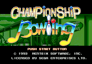 Boogie Woogie Bowling - Mega Drive
