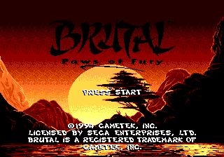 Brutal - Paws Of Fury - Mega Drive