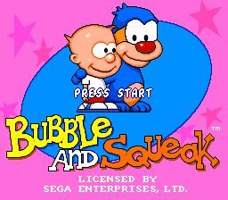 Bubble And Squeak - Mega Drive