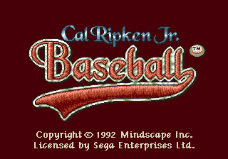Cal Ripken Jr. Baseball - Mega Drive