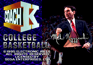 Coach K College Basketball - Mega Drive