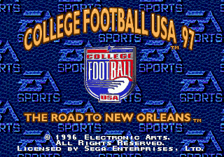 College Football Usa 97 - Mega Drive