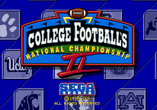 College Football's National Championship 2 - Mega Drive