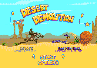 Desert Demolition Starring Road Runner And Wile E. Coyote - Mega Drive