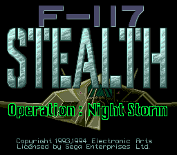 F-117 Stealth Operation - Night Storm - Mega Drive
