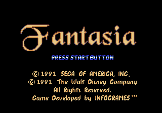 Fantasia - Mickey Mouse Magic - Mega Drive