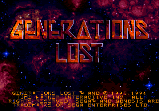 Generations Lost - Mega Drive