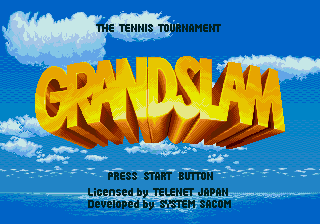 Grandslam - The Tennis Tournament '92 - Mega Drive