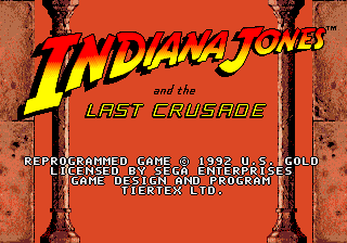Indiana Jones And The Last Crusade - Mega Drive