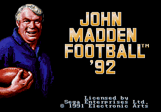 John Madden Football '92 - Mega Drive