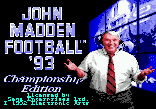 John Madden Football '93 - Mega Drive