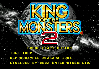 King Of The Monsters 2 - Mega Drive