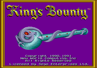 King's Bounty - The Conqueror's Quest - Mega Drive