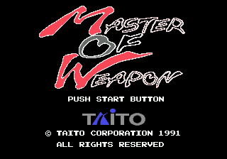 Master Of Weapon - Mega Drive