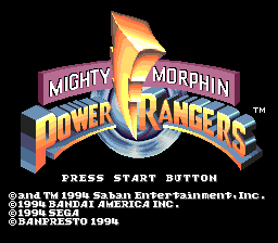 Mighty Morphin Power Rangers - Mega Drive