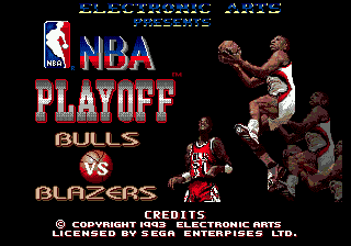 Nba Playoffs - Bulls Vs Blazers - Mega Drive