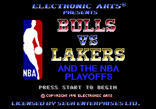 Nba Pro Basketball - Bulls Vs Lakers - Mega Drive