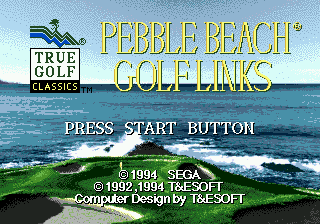 New 3d Golf Simulation - Pebble Beach No Hatou - Mega Drive