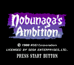 Nobunaga's Ambition - Mega Drive
