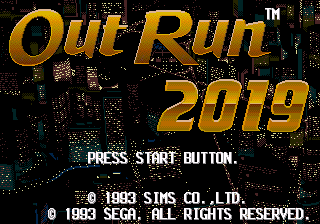 Outrun 2019 - Mega Drive