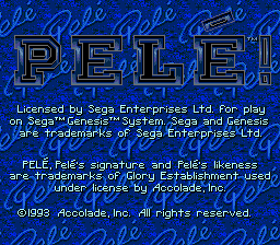 Pele! - Mega Drive