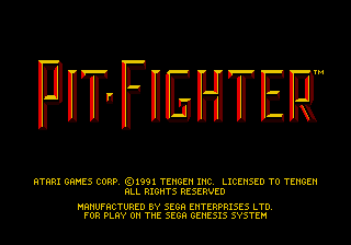 Pit-fighter - Mega Drive