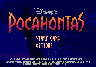 Pocahontas - Mega Drive