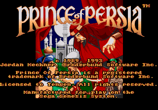 Prince Of Persia - Mega Drive