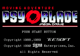 Psy-o-blade - Mega Drive