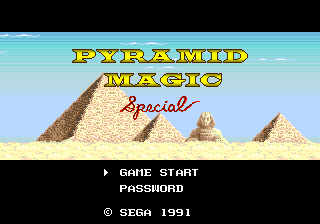 Pyramid Magic Special - Mega Drive