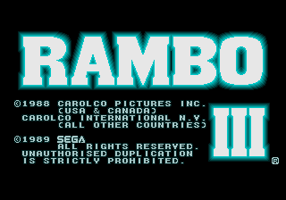 Rambo 3 - Mega Drive