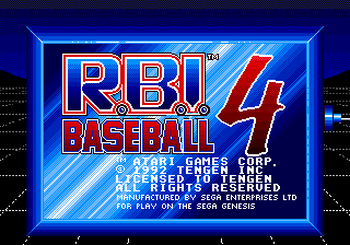 R.b.i. Baseball 4 - Mega Drive