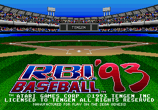 R.b.i. Baseball '93 - Mega Drive