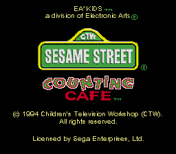Sesame Street Counting Cafe - Mega Drive