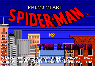 Spider-man Vs. The Kingpin - Mega Drive