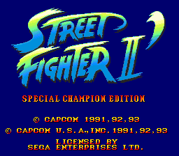 Street Fighter 2' - Special Champion Edition - Mega Drive