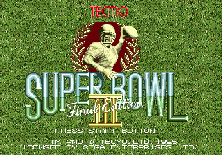 Tecmo Super Bowl 3 - Final Edition - Mega Drive