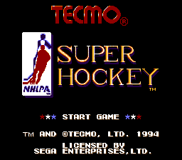 Tecmo Super Hockey - Mega Drive