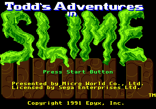 Todd's Adventures In Slime World