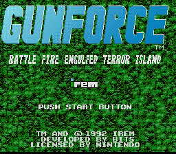 Gunforce - Battle Fire Engulfed Terror Island - Super Nintendo