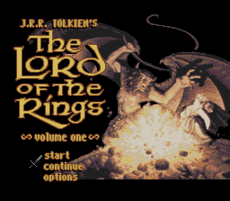 J.r.r. Tolkien's The Lord Of The Rings - Volume 1 - Super Nintendo