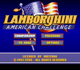 Lamborghini - American Challenge - Super Nintendo