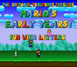 Mario's Early Years - Fun With Letters - Super Nintendo