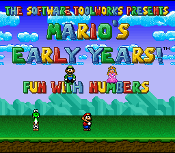Mario's Early Years - Fun With Numbers - Super Nintendo