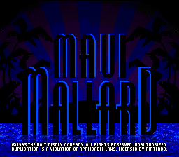Maui Mallard In Cold Shadow - Super Nintendo