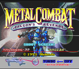 Metal Combat - Falcon's Revenge - Super Nintendo