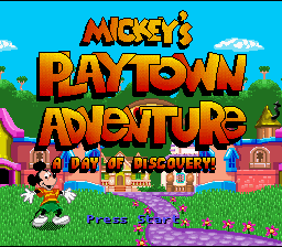 Mickey's Playtown Adventure - A Day Of Discovery! - Super Nintendo