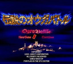 Ogre Battle - The March Of The Black Queen - Super Nintendo