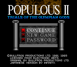 Populous 2 - Trials Of The Olympian Gods - Super Nintendo